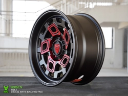 Диск колёсный BEAST OFFROAD 9606CN R17 8,5 ET0 Matte Black W Red Face
