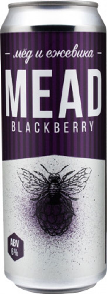 Медовуха Степь И Ветер Ежевика &amp; Мёд / Mead Steppe &amp; Wind Blackberry &amp; Mead 0.45 - банка