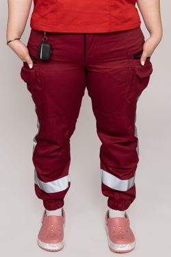 Брюки-джоггеры демисезонные женские Скорая помощь MedicLine цв. БОРДОВЫЙ