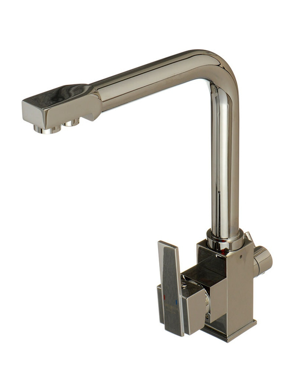 Смеситель для кухни Melodia della vita Perfetto латунь, с подкл.фильтра, картридж д.35мм хром, подводка 50см MDV30201