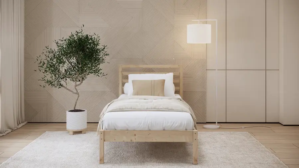 Кровать - аналог IKEA IDANAS/IDANÄS/ТИРАНА/ИКЕА 90х200 см, под беленый дуб