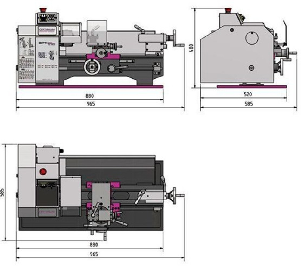 Станок токарный Optimum OPTIturn TU2304 3420320