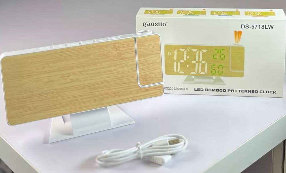 Будильник электронный Qaosiio DS-5718LW White