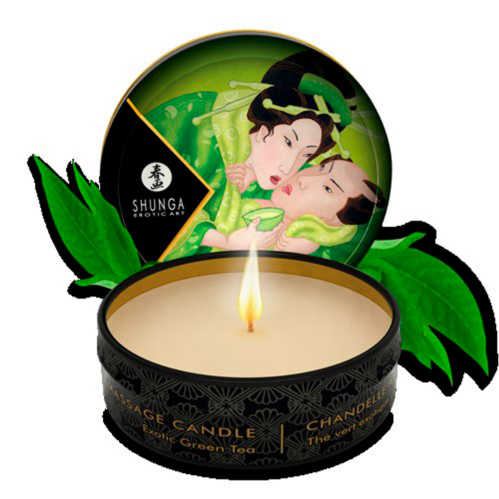 Подарочный набор интимной косметики из 5 предметов Экзотический зеленый чай Shunga Geishas Secret