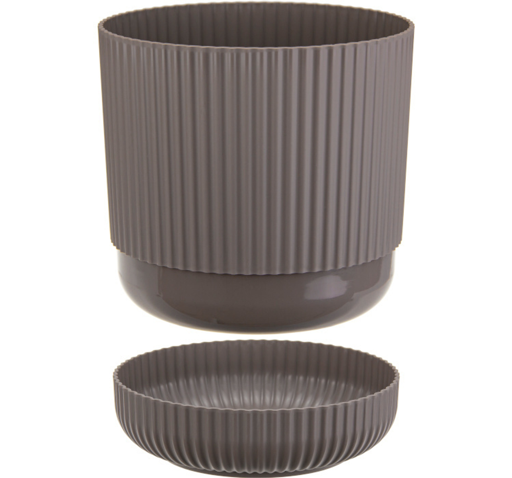 Кашпо ВЕЛЬВЕТ D180мм 3,6л с пристегнутым поддоном