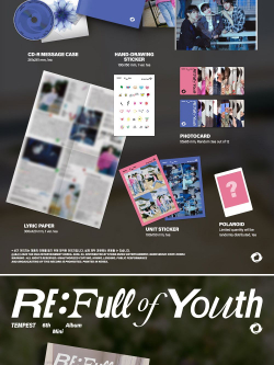 Альбом TEMPEST - RE: FULL OF YOUTH 6th Mini Album 3 Version SET