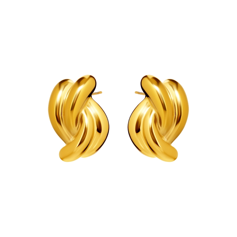 Серьги Золотые Узелки