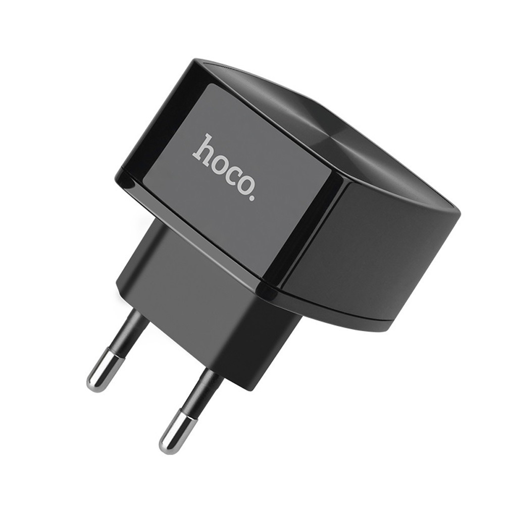 Скоростное зарядное устройство Hoco C70A с кабелем MicroUSB, черная
