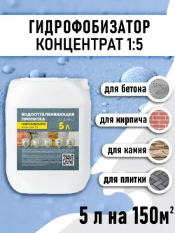 Гидрофобизатор концентрат (1:5) 5л для бетона и кирпича