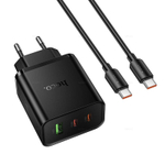Hoco N75 Grande 65W(2C1A) зарядное устройство набор (Type-C на Type-C)