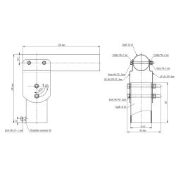 Кронштейн для уличного светильника ЭРА SPP-AC7-0-230-048 с переменным углом для торшерной установки in-d60mm out-d48mm