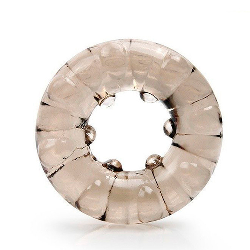 Дымчатое эрекционное кольцо с шишечками на внутренней части 4см Bior Toys Sex Expert SEM-55282