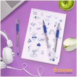 Ручка гелевая Crown "Hi-Jell Grip" синяя, 0,5мм, грип