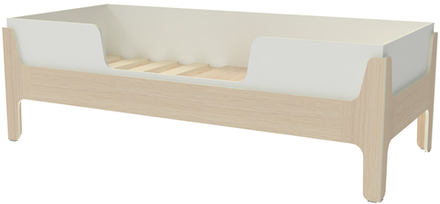 Кровать односпальная КарИВи Лотос  Дуб Молочный Белый