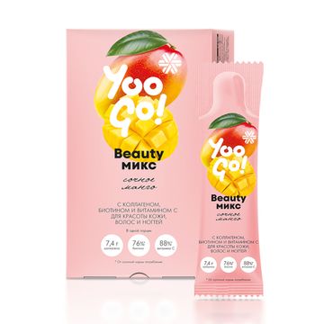 Напиток Beauty-микс (сочное манго) с коллагеном, биотином и витамином С для сияния кожи Yoo Gо