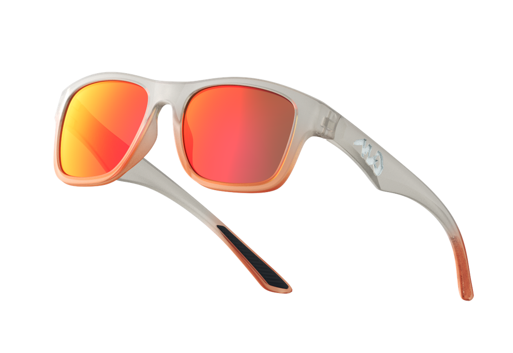 Спортивные очки 720armour Fabio / Translucent Lt. Grey Shale / Matte Neon Peach Orange Temple / HC Red Orange Lens