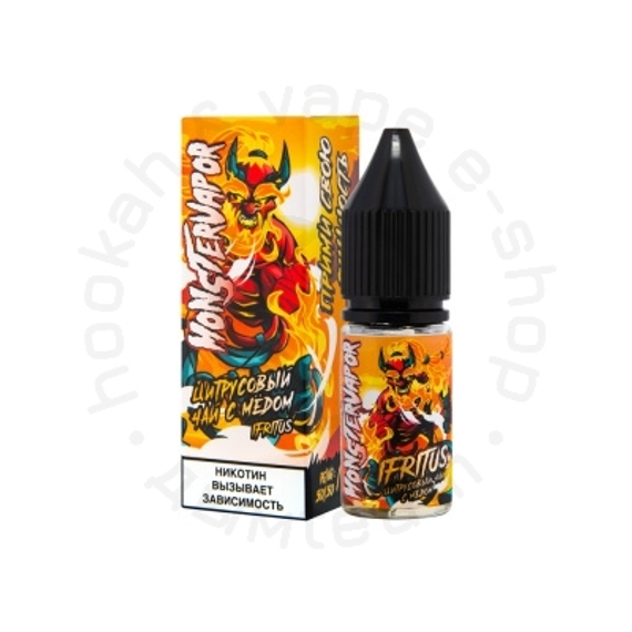 Жидкость MONSTERVAPOR SALT, 10 мл, IFRITUS (цитрусовый чай с мёдом), 2 (М)