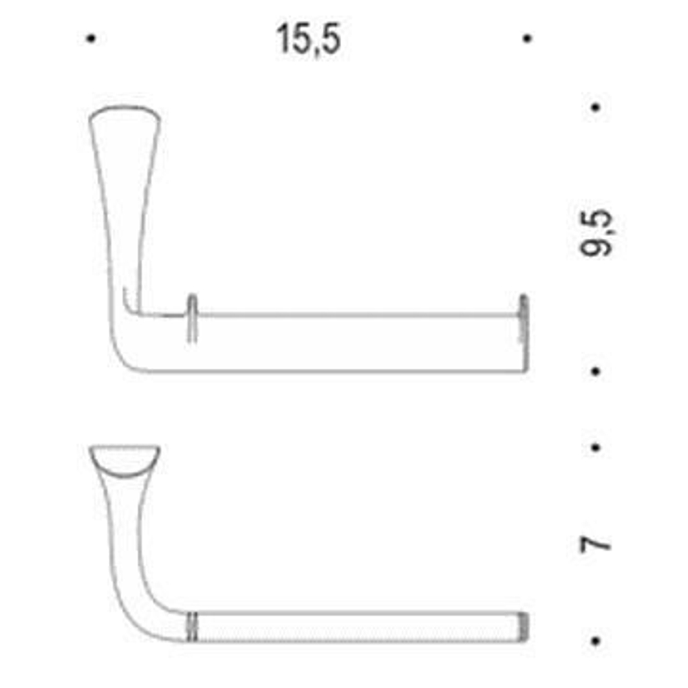 Бумагодержатель Colombo Land хром B2808 схема