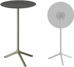 Стол ламинированный барный складной Scab Design Tripe Folding, оливковый, черный мрамор Сахара