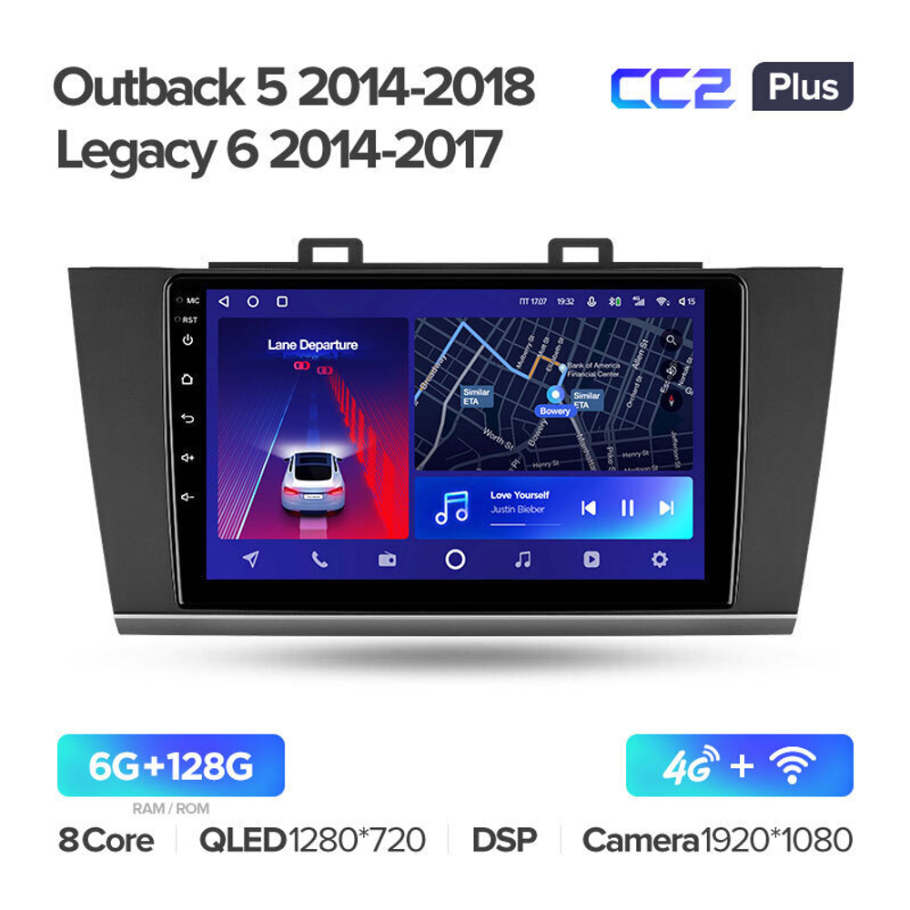 Teyes CC2 Plus 9" для Subaru Outback, Legacy 2014-2018