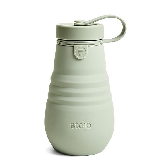 Бутылка складная силиконовая Stojo Junior Bottle Sage, 14 oz / 400 мл