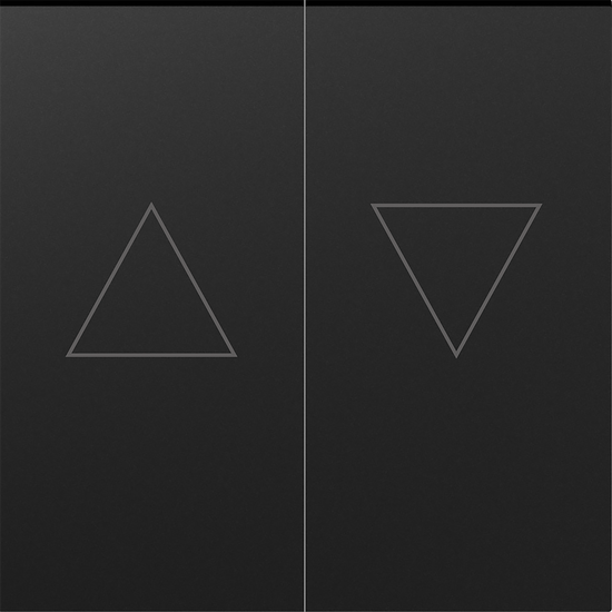 Клавиша 2-я со стрелками для жалюзи,  матовый карбон,  серия A07