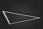 Светильник LED подвесной Треугольник LP85 TRIX (сегмент 1800мм) 142вт 5000К 1570х1570х80мм черный DIOLUM