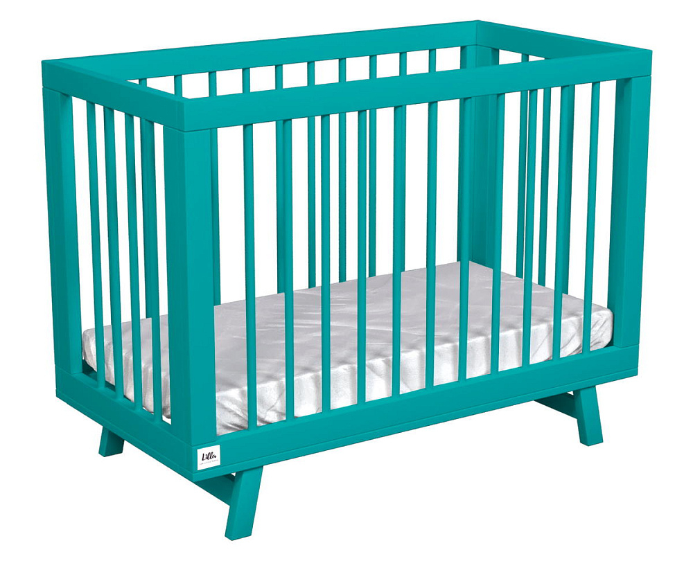 Кроватка детская Lillaland Lilla Aria с маятником Ocean Blue