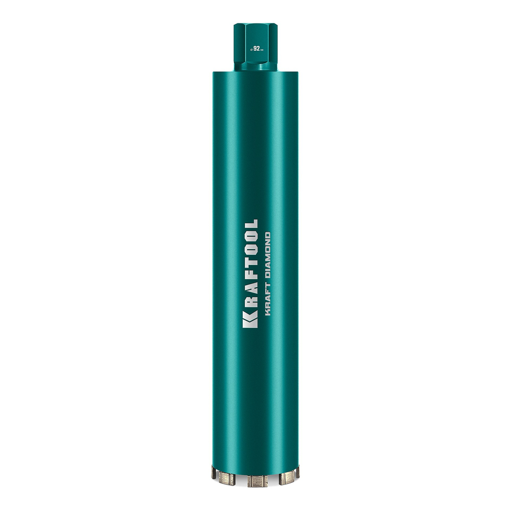 KRAFTOOL DIAMOND 92 мм (450 мм, 1 1/4″, лазерная сварка, сухое сверление с микроударом), алмазная коронка по железобетону (29825-092)