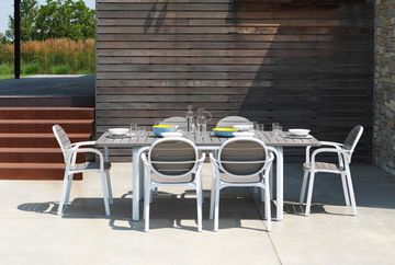 Стол пластиковый раздвижной Alloro 140 Extensible цвет белый/тортора Nardi Италия