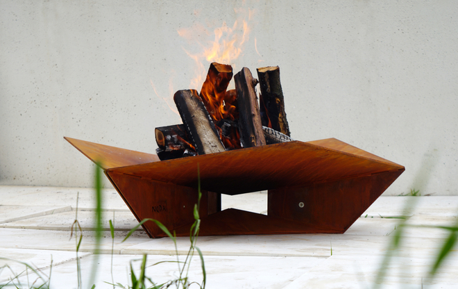 Чаша для костра из кортена NOX HEXAGON 2