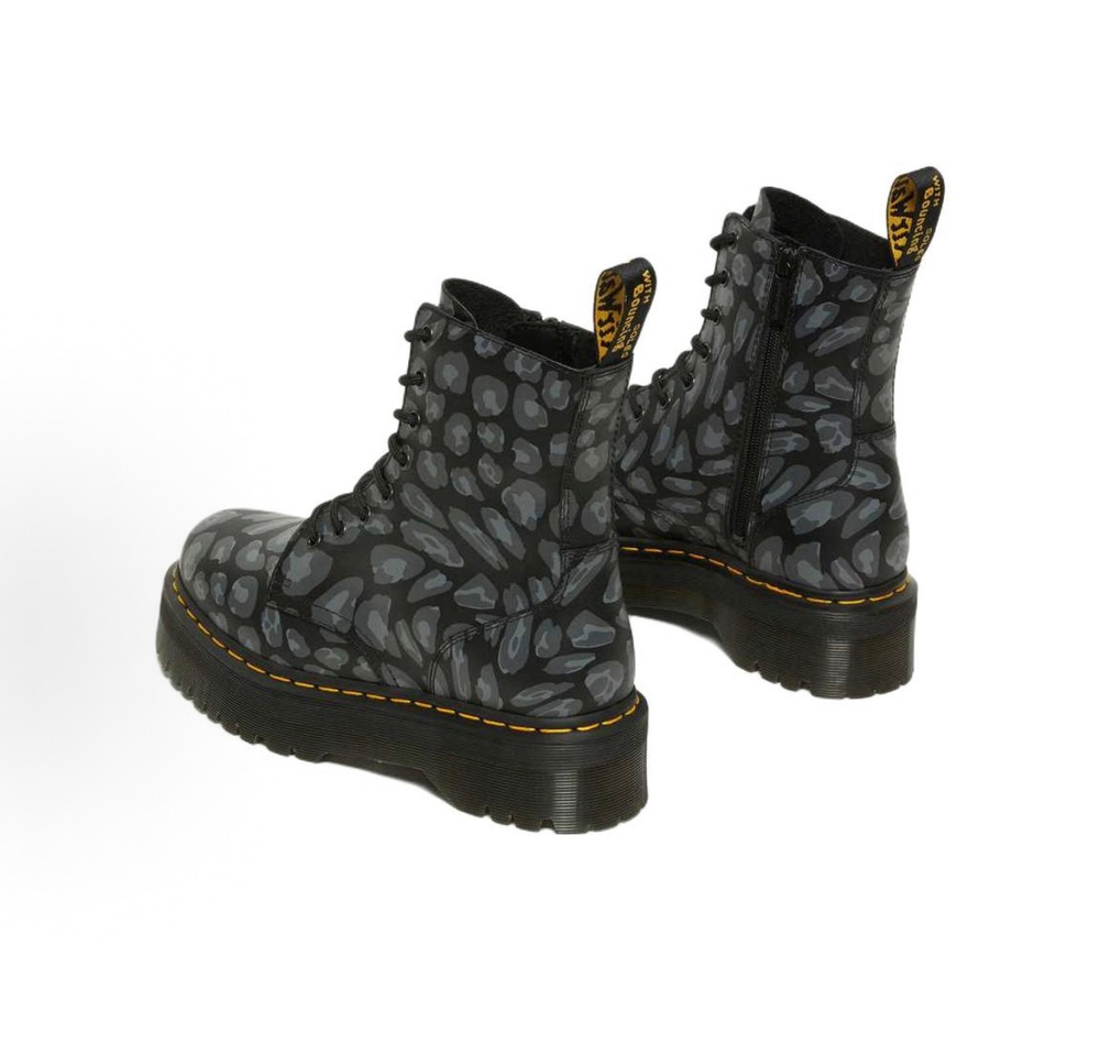 Ботинки Dr. Martens Jadon Leopard Print Platform Boots