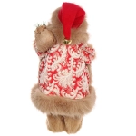 Дед Мороз - Лесовичок «Лесной добряк» 40 см, Красный/бежевый