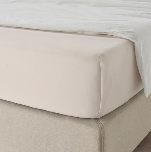 ДВАЛА DVALA Декоративная простыня бежевая, 150x260 см