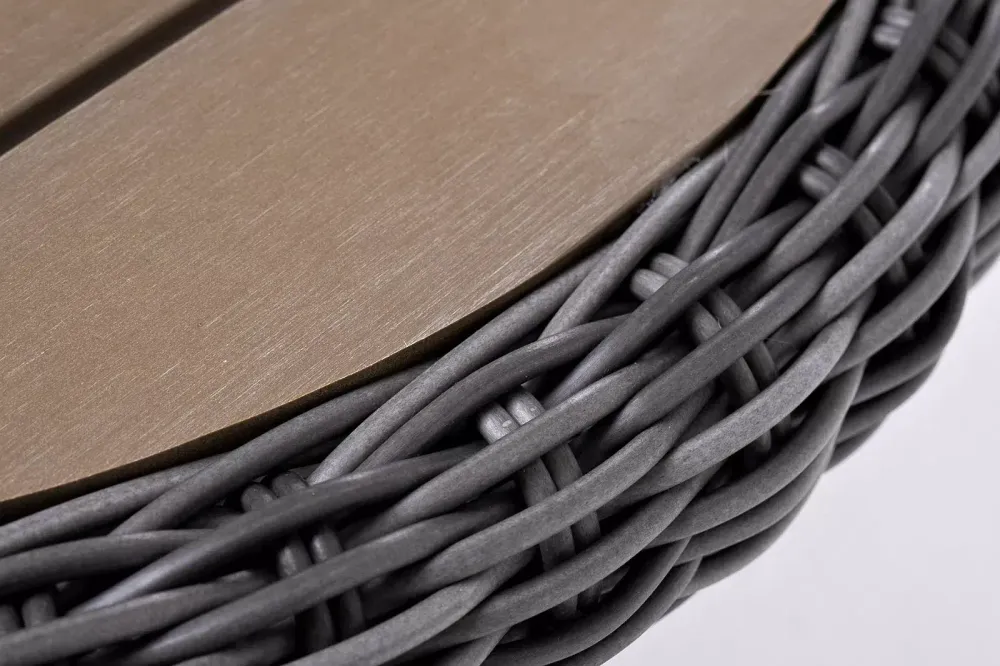 "Равенна" кофейный стол из искусственного ротанга, цвет графит