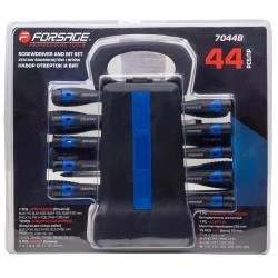 Отвертки в комплекте с битами, набор 44пр. Forsage F-7044B