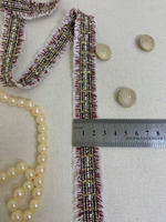 тесьма "шанель", 2,5см бордо/золото/черный/белый