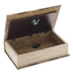 GAEM Шкатулка-книга с замком, L18 W7 H27 см