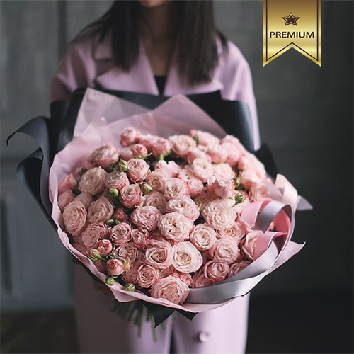 Купить Букет 39 кустовых пионовидных роз Madam Bombastic