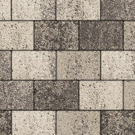 Тротуарная плитка ПРЯМОУГОЛЬНИК 300х200 мм - Листопад гранит Антрацит