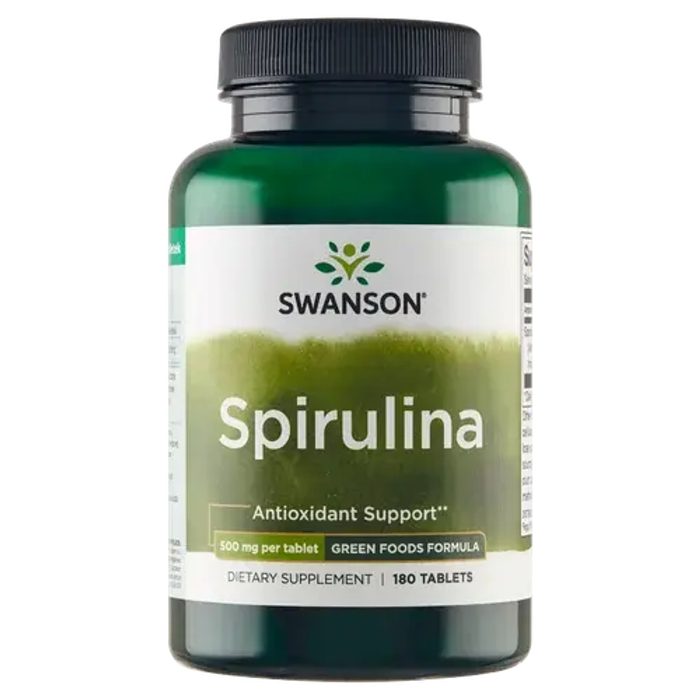 Диетическая добавка Swanson Spirulina 500 мг, 180 таблеток