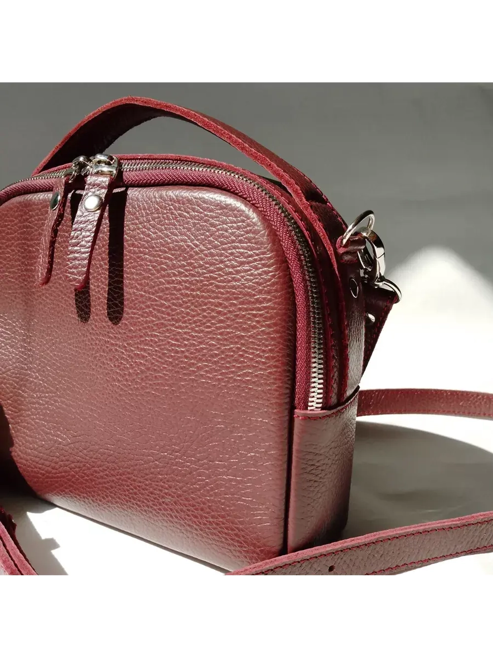 Сумка женская через плечо кросс боди натуральная кожа летняя