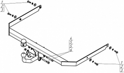 Фаркоп АвтоСтандарт Ford Focus 2 Sedan 2004 - 2011 г.в. (оцинк. Шар) арт.F101A