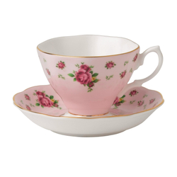 Royal Albert - New Country Roses Розовая чашка с блюдцем 180мл / артикул   NCRPNK26135  / GTIN 652383739376