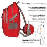 Рюкзак BRAUBERG для старших классов/студентов/молодежи, "Рассвет", 30 литров, 46х34х18 см, 225522