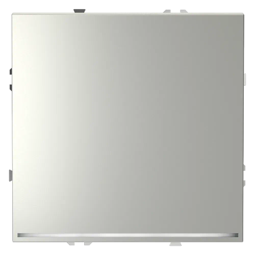 Выключатель встраиваемый VOLTUM S70 одноклавишный с подсветкой 10А, (сталь)