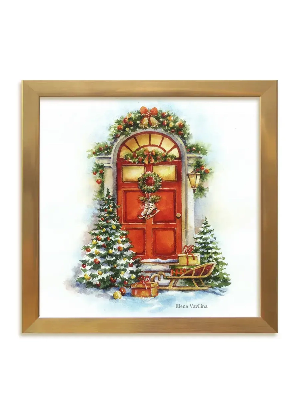 Картины на стену интерьерные на холсте 4 шт, 23*23 см