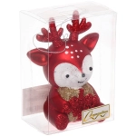 Ёлочная игрушка «Весёлый оленёнок» 8*5.5*11.5 см, Красный