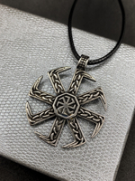 Славянская подвеска оберег Коловрат магический амулет из стали
