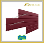 Сайдинг металлический L -Брус ХL Полиэстр 0.45мм - RALL 3005 Красное вино (Заказ)